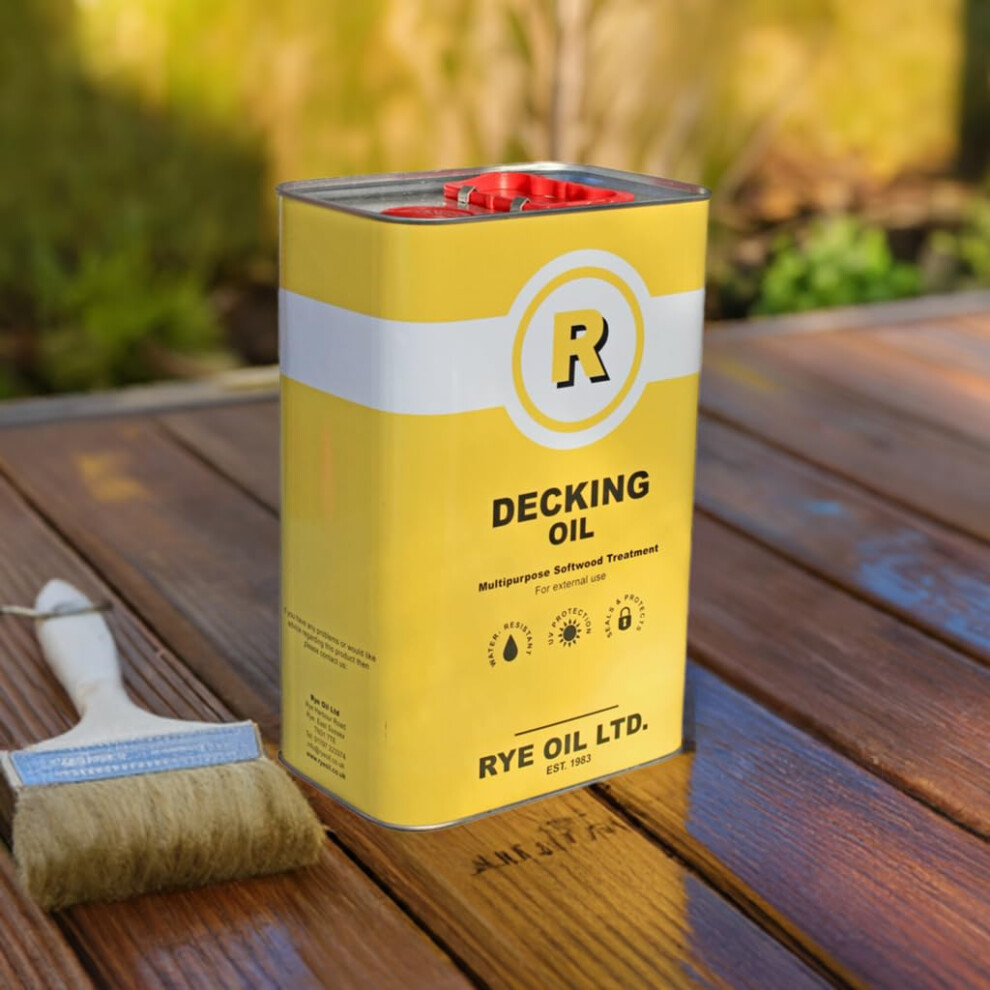 Decking Oil 5L - Softwood Treatment - Clear - In Tin 5051226611674