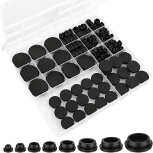 125 PCS Rubber Bungs for Holes, Assorted Sizes of Rubber Plugs, Silicone Plug for Holes, for Car Wiring Furniture.