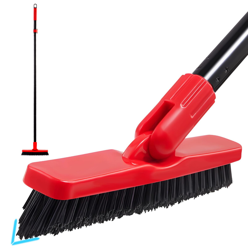Mitclear V-Shape Grout Scrubbing Brush With Long Handle(52In), Tiles Scrubber Floor Grout Cleaner With Stiff Bristles 5051226600692