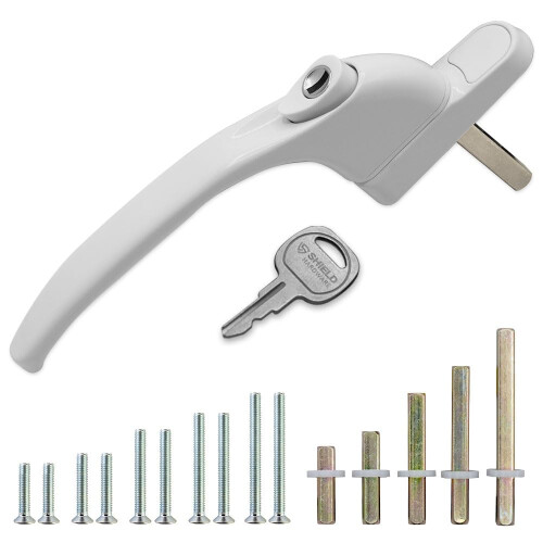 SHIELD HARDWARE Universal uPVC Window Handle Multi Spindle White