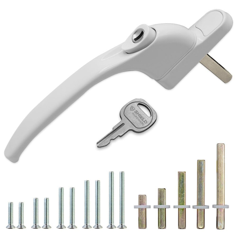 Shield Hardware Universal Upvc Window Handle Multi Spindle White 5051226602696