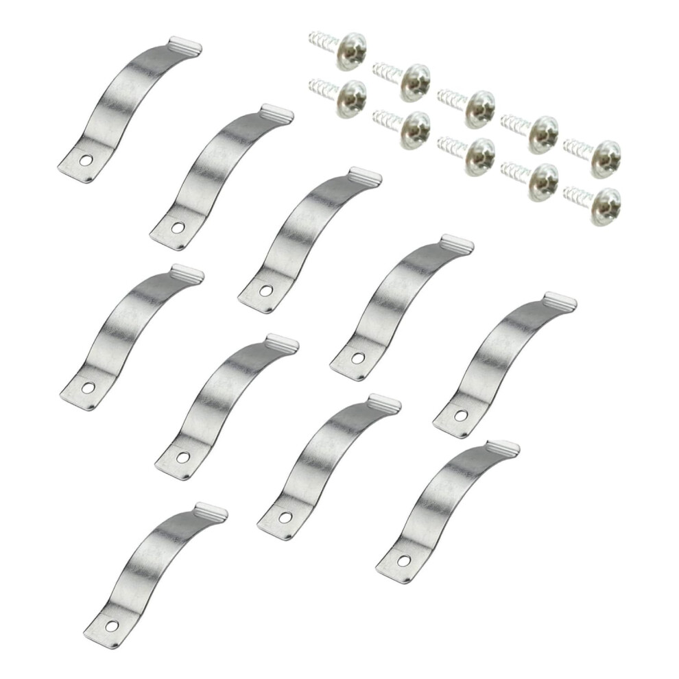 10 X Picture Frame Spring Clips Zinc Plated Steel Spring Retaining Clips Frame Fasteners Picture Frame Hardware Turn Clips With Screws 46Mm 5051226632037