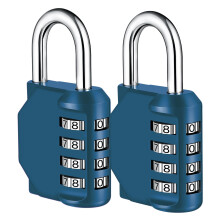 NAGE 4-Digit Combination Padlock with Resettable Code | Heavy Duty Outdoor Padlock for Gym, School Lockers, Toolbox, Gate, Shed & Garage