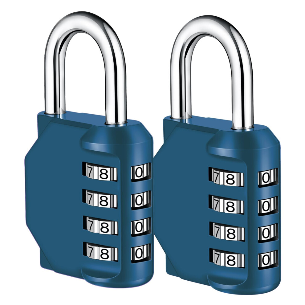 Nage 4-Digit Combination Padlock With Resettable Code | Heavy Duty Outdoor Padlock For Gym, School Lockers, Toolbox, Gate, Shed & Garage 5051226602689