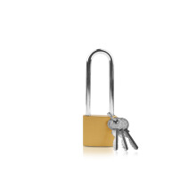 Lamondre Heavy Duty Long Shackle Padlock with Keys, High Security Padlock for Outdoor, Shed, Warehouse, Garage, Garden, Gate - 38mm
