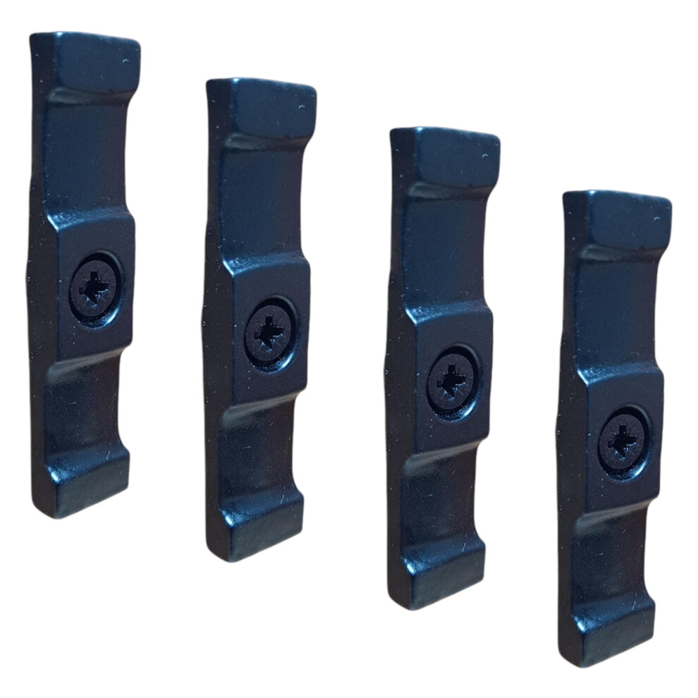Hanamoon Black Turn Buttons Latch With Screws 63Mm (2.5 Inch) For Shed Doors, Gates, Rabbit Hutches, Cabinets, Durable Metal Thumb Catches -Pack Of 4 5051226598647