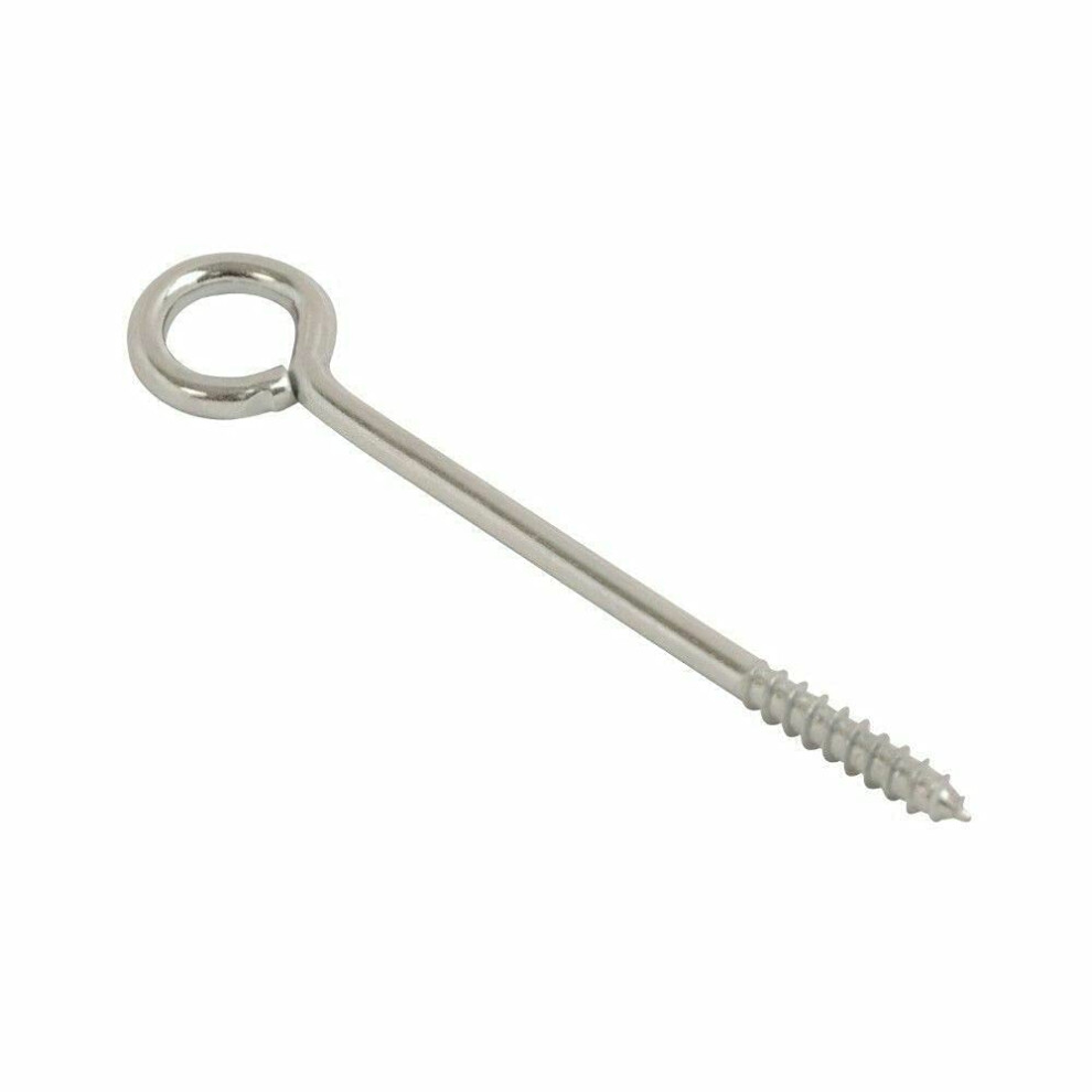 Sisi Uk 10 X Heavy Duty Screw In Vine Eye Garden Hanging Climbers 75Mm, 100Mm Zinc Plated (100Mm) 5051226615931