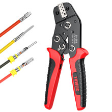 YUWEIC Crimping Tool,0,25-1,5 mm² (AWG24-16) Ratchet Electrical Wire Crimper Tool for Open Barrel Terminal Connectors,Crimping Pliers for
