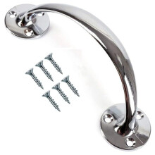 TERF Heavy Duty Vintage Style Bow Door Pull Handle Chrome 150mm (6 inch) Including Fixing Screw for Kitchen Cupboard Cabinet Drawer Door Pull Handle
