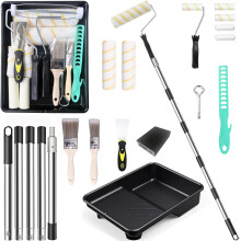 Paint Roller Set with Extended Detachable Pole Handle,Paint Brush, Painting Tools, Mural Brush for Walls and Ceiling