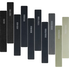 Honoson 10 Pcs Sanding Sticks for Plastic Models Polishing Stick Buffing Sanding Sticks for Assorted Grits Crafts Metal Wood Sandpaper Tools