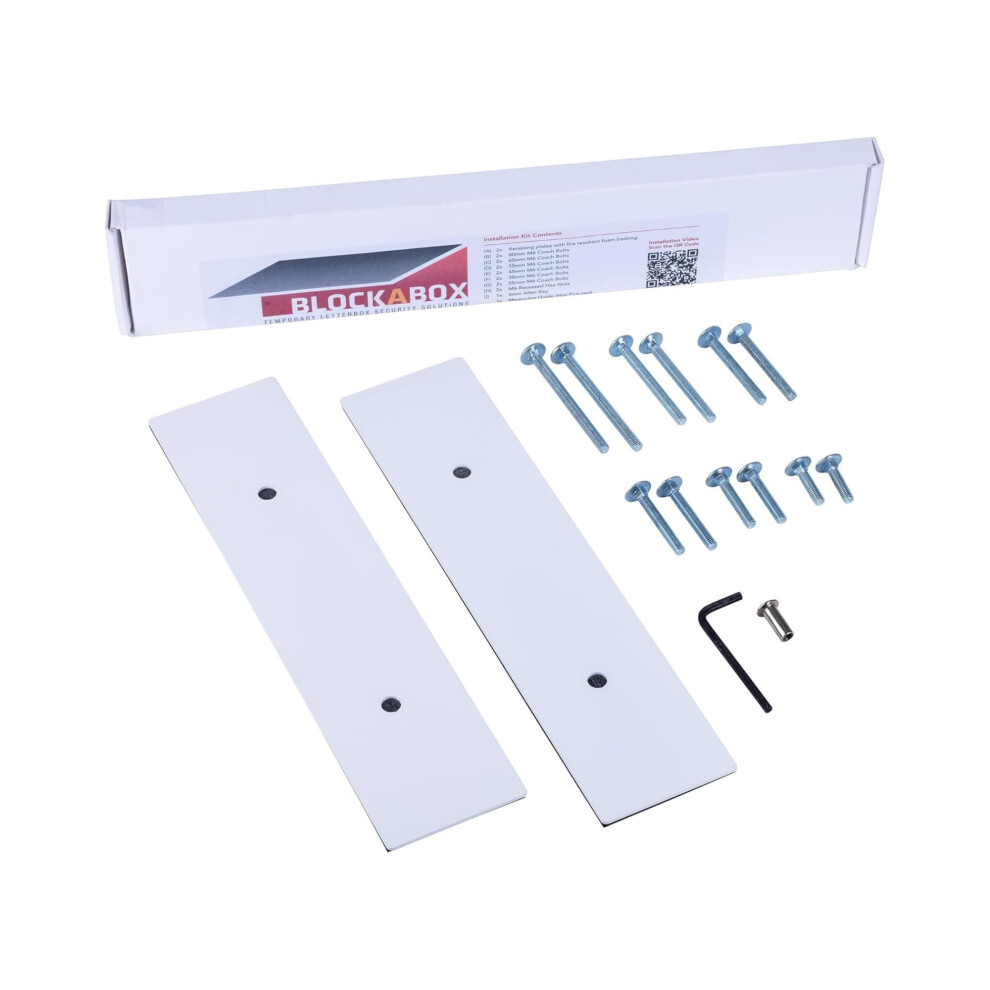 Blockabox Â White Coloured Powder Coated Anti Arson Letterbox, Letterbox Cover, Letter Box Blocker, Empty & Void Property, Ideal For Landlords 5051226564024