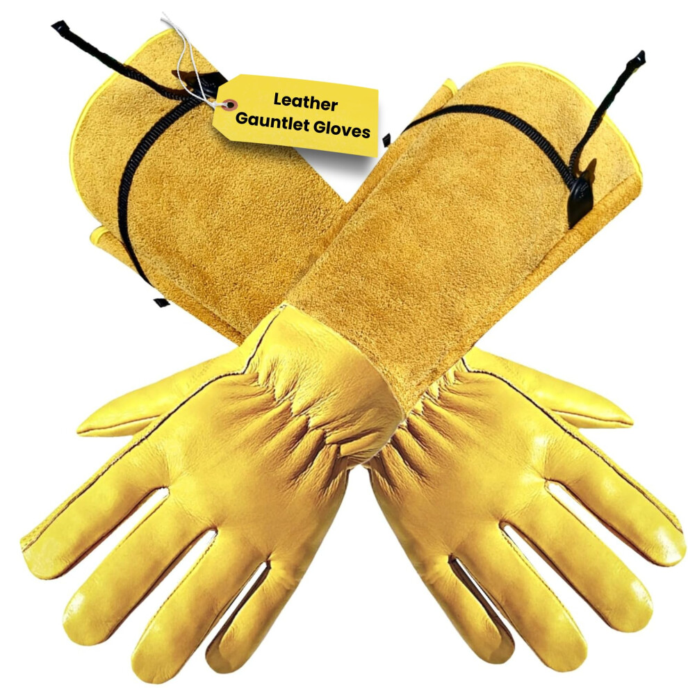 Itc Gauntlet Gardening Gloves, Leather Garden Gloves For Men & Women, Heavy Duty Long-Sleeve Gloves For Brambles, Rose Pruning & Outdoor Work 5051226606946