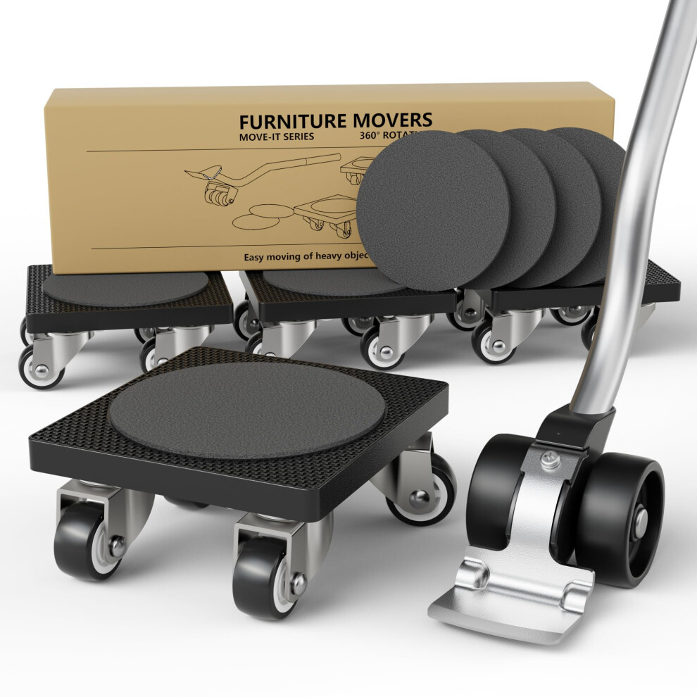 Oneon Furniture Mover With Wheels, 360 Rotation Wheels Furniture Dolly For Movi 5003401872875