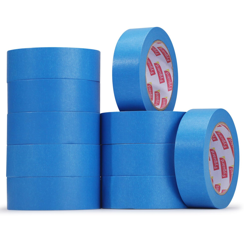 Fyguard 10 Rolls Masking Tape For Painting, 36Mm X 50M Painters Tape Decorating Tape Suitable Stickiness Waterproof For Multi-Surface Sharp Paint Lin 5002049692234
