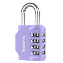 SharkByte Heavy Duty Combination Padlock – 4-Digit Weatherproof Outdoor Lock with Stainless Steel Shackle, Anti-Rust Resettable Code for Gym, School