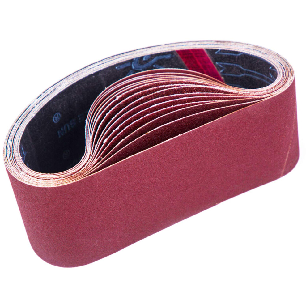 Stebruam Sanding Belt 75 X 457 Mm, Sander Belts Setï¼3 Each Of 80/120/150/240/400 Grainsï¼For Belt Sander,For Grinding,Sharpening And Derusting 5051226591662