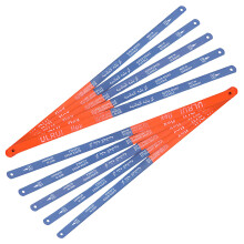 10 PCS Hacksaw Blades 300mm for Metal Cutting, 12-Inch Replacement Blades Kit with 18 TPI and 24 TPI for Metal, Wood, and PVC