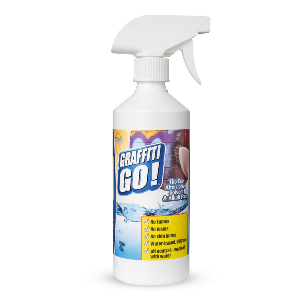 Home Strip Graffiti Go 500Ml - Solvent Free Graffiti Remover, Paint Stripper, Coatings Cleaner For Wood, Metal, Brick, Concrete, Stone, Plastic & More 5051226554742