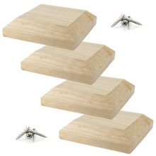 IRONTITE 4 Pack Wooden Fence Post Caps 3x3, Newel Post Cap Fence Toppers to Suit 75mm