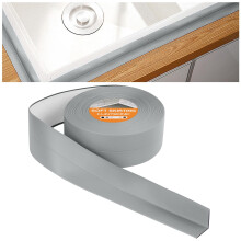 Flintronic Bath Sealant Strip, 4.5m/14.8ft Self Adhesive Caulk Tape, Oilproof and Mildewproof for Kitchen, Sink, Bathroom, Toilet, Wall Corner