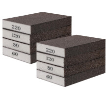 Sanding Blocks 8pcs Sanding Sponges Sandpaper for Wood Sanding Pads Sandpaper for Walls 60 80 100 120 Grits Sanding Sponge Sandpaper Block for Metal