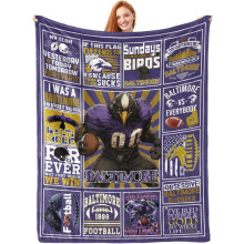 Football Blanket Soft Lightweight Throw 60 x 50 inches