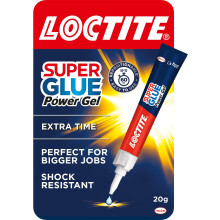 Loctite Super Glue Power Gel 20g, All Purpose Adhesive for Repairs, Super Strong Clear Glue for Various Materials, Superglue for Precise Repairs, 1 x