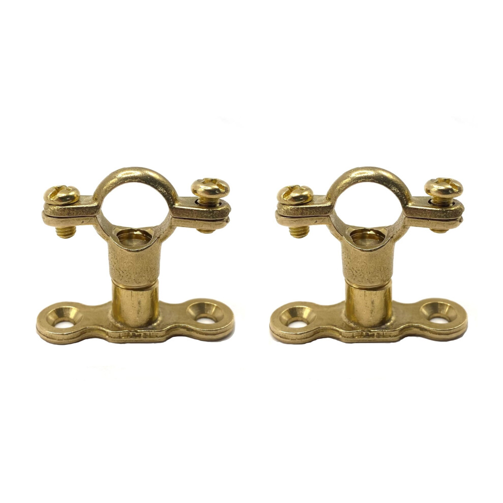 Greened House Brass Munsen Pipe Ring Clip & Backplate 15Mm - Available In Packs Of 2 5051226630866