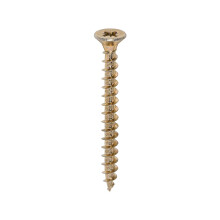 TIMCO Solo Chipboard & Woodscrews - Gold - 5.0 x 50 - Box of 200 - A Single Thread woodscrew mainly Used in Various Types of Timber and Man-Made