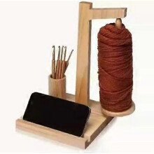 Wooden Yarn Holder Phone Stand, Wooden Yarn Spool Rack