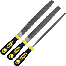 WINICE 3-Piece 8" Metal File Set, Set of Flat, Round, Half Round, for Metal Sharpening, Shaping, Finishing & Smoothing for DIY & Professional Use
