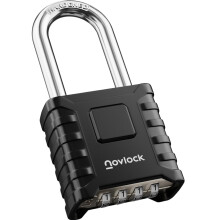 NOVLOCK Heavy Duty Combination Padlock – 2.32" (5.9cm) Long Shackle – Weatherproof 4-Digit Outdoor Lock for Gates, Fences, Sheds, Storage Units