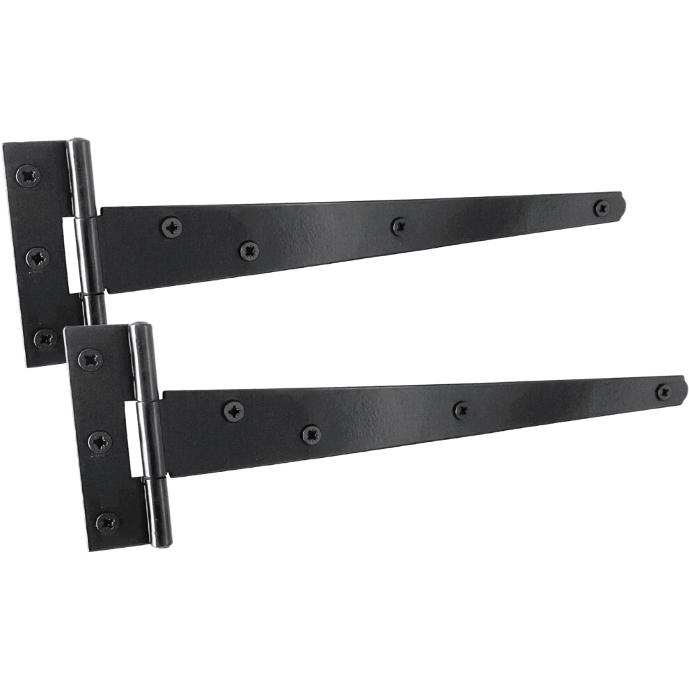 Irontite Black T Hinges 250Mm (10Â), Weather-Resistant For Wooden Gates Or Sheds 5051226607455