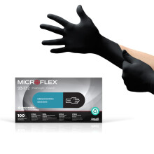 Ansell Microflex 93-732, Multipurpose Nitrile Disposable Gloves for Precise Handling and Mechanical Tasks, Latex Free, Powder-Free, Size S