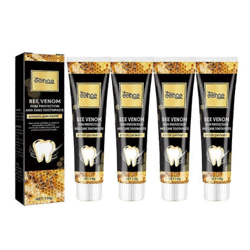 (4PCS) 1-5x Bee Venom Toothpaste, Bee Venom Gum Protection Toothpaste, Gingivitis Treatment Repair Toothpaste