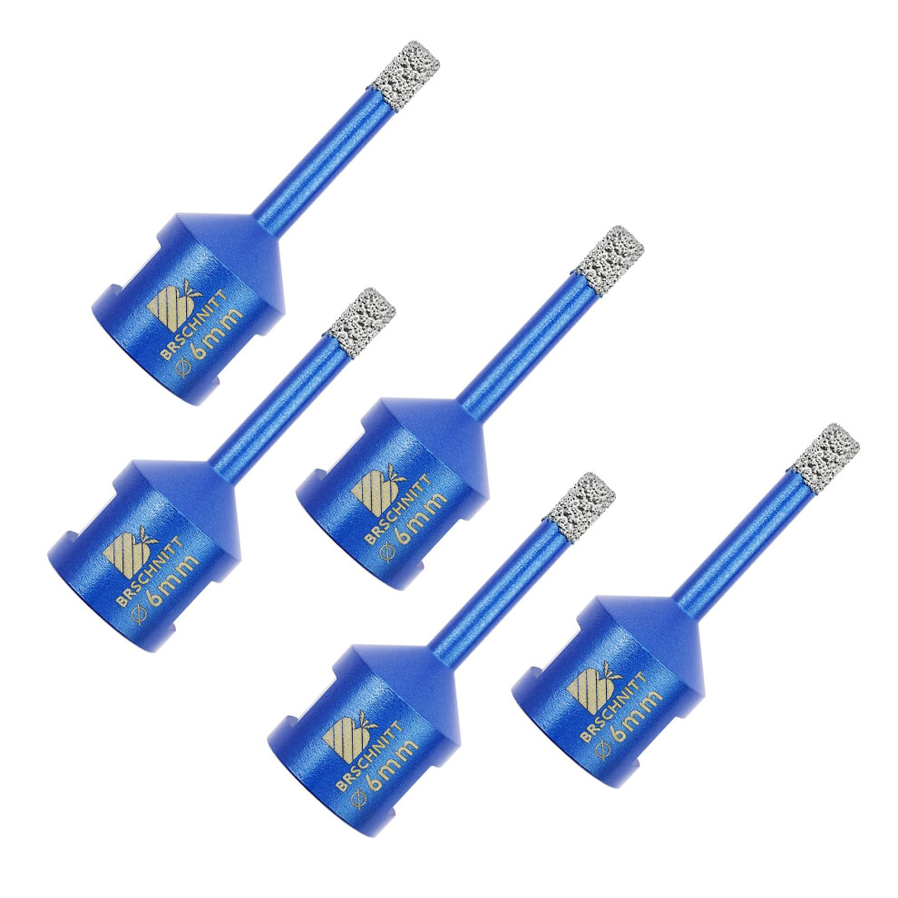 Diamond Drill Bit 6Mm,Brschnitt 5Pcs M14 Vacuum Brazed Diamond Tip Drill Bit For Tile Porcelain Stoneware Ceramic Marble Granite Drilling,Suitable 5051226584190