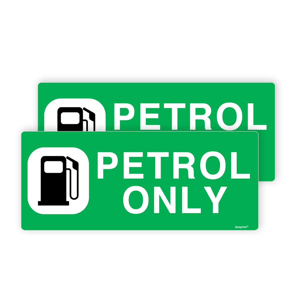 Pack Of 2 Petrol Only Fuel Cap Sticker Self Adhesive Waterproof Vinyl Petrol Sticker For Fuel Cap 60Mmx25mm V1152 5051226594175