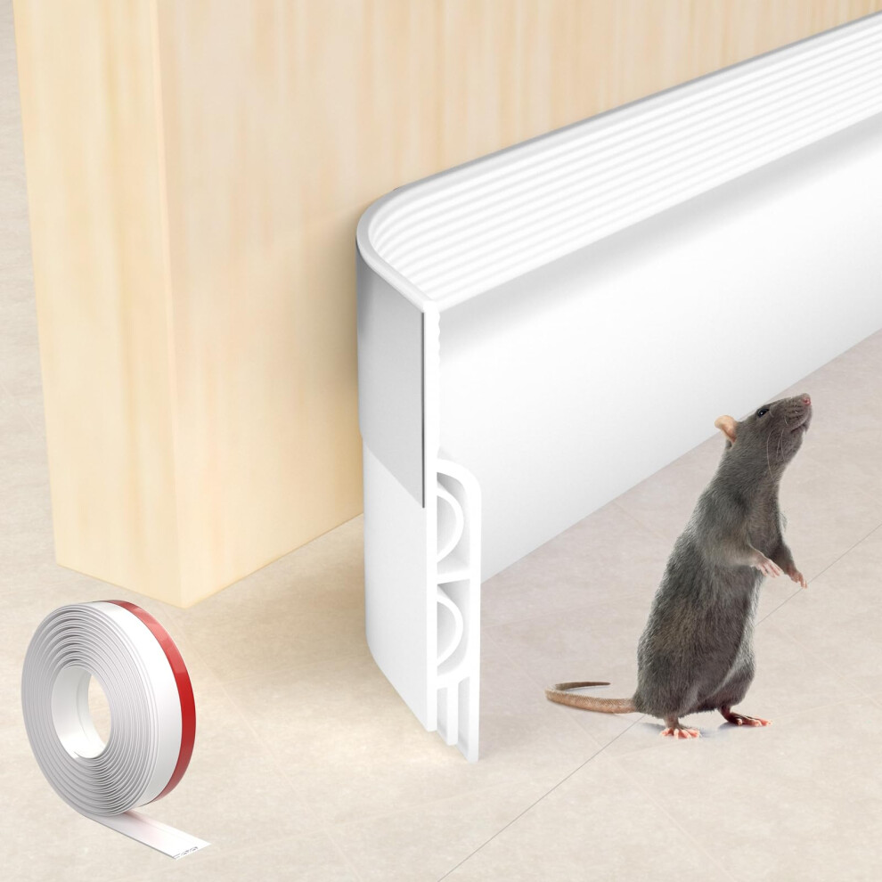 Esufeir 39"/1M Draft Excluder For Doors,Self Adhesive Draught Excluder For Bottom Of Door,Silicone Draft Stopper Seal Strip For Soundproofing And 5051226628139