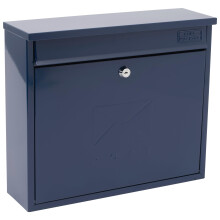 Burg-Wachter MB02MB Midnight Blue Elegance Wall Mounted Galvanised Steel Lockable Weatherproof Post Box - 36x31x10cm, 310 x 362 x 112