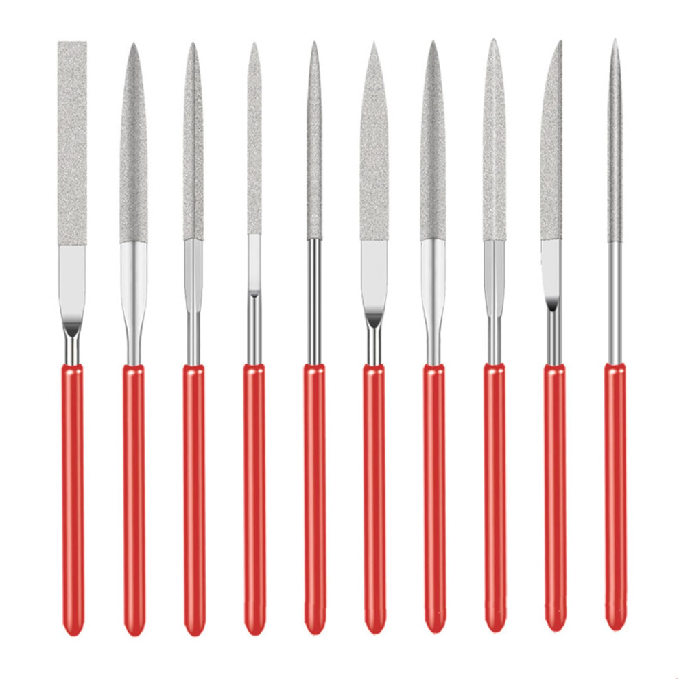 10 Pcs Diamond Needle File Set,Mini Modelling Diamond Files,Mini Needle Jewelry File Set,Diamond Precision Needle File Metal Set,Mini Diamond Needle 5051226574023