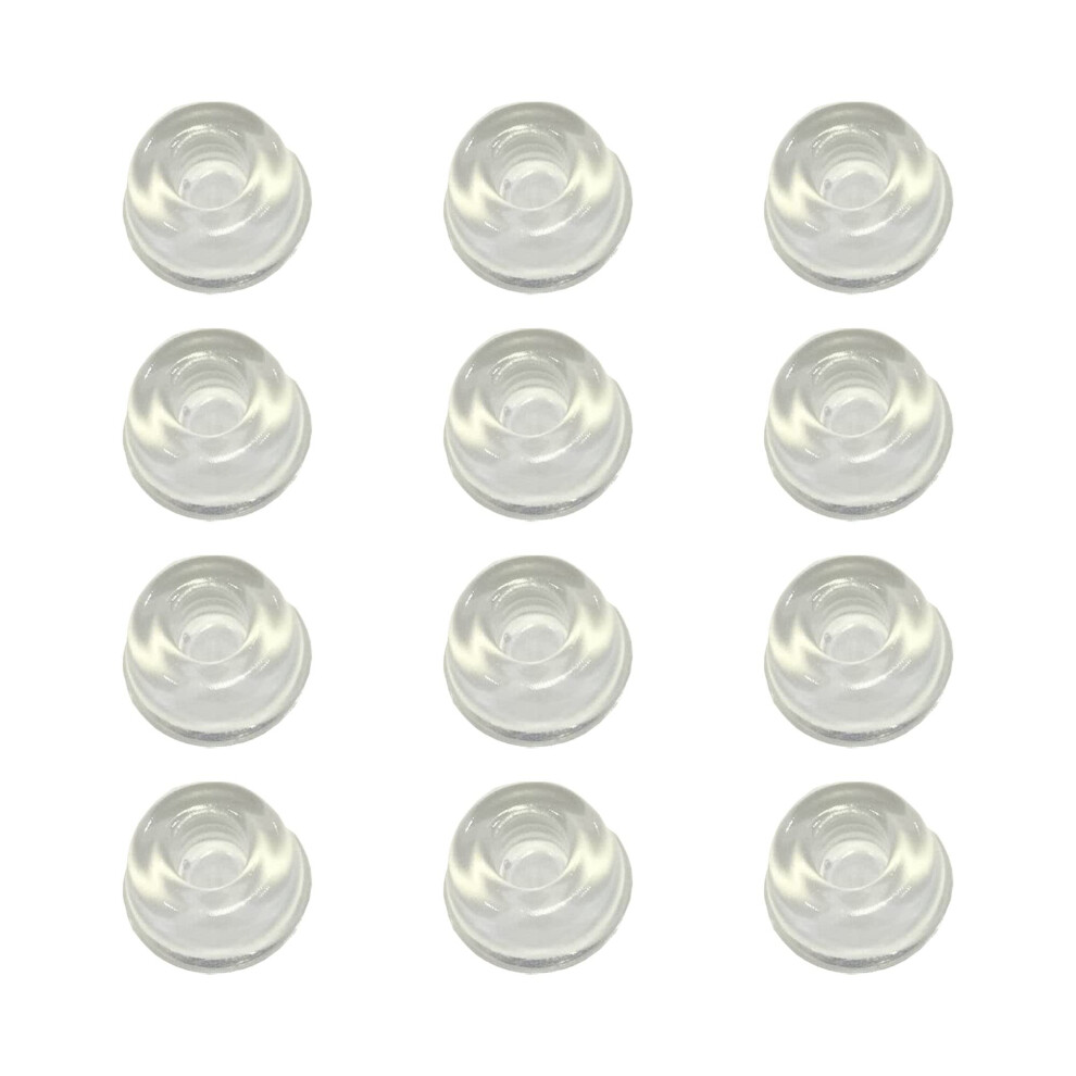 Jkdhjk 12Pcs Self-Adhesive Rubber Feet Silicone Pads Transparent Elastic Buffers Shock-Absorbing Knobs Bumper Pads For All Kinds Of Doorstop Buffers 5051226585203
