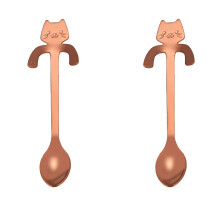 Katzenlöffel mit kurzem Griff, 2-teilig