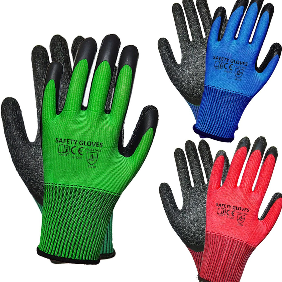 Gavorohans 3 Pairs Gardening Gloves Superior Grip Work Gloves Durable Comfortable Breathable Multipurpose For Gardening Construction 5051226621086