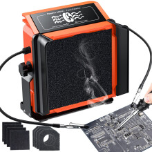 Soldering Fume Extractor, Preciva Solder Iron Kit High Extraction Power, Angle Adjustable with 8 Activated Carbon Filters