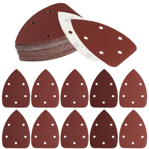30 Multi Tool Sanding Pads, Triangle Mouse Sanding Pads for Mouse Sander Pads Sheets