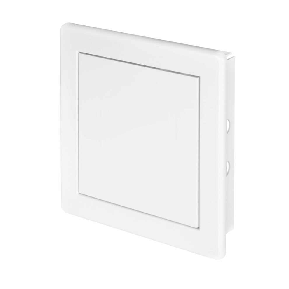 Awenta 150 X 150 Mm Plastic Access Panel Door - White Opening Flap Cover Plate - Inspection Hatch - Door Latch - Concealed Hinge - Removable Door 5051226603952