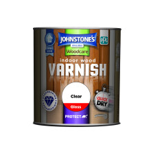 Johnstone's Woodcare Indoor Wood Varnish Gloss - Clear 250ml