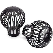 OrionMart Plastic Gutter Guards Downpipe Adjustable Black Filters - 2 Pcs Flexible Protectors Drainpipe Covers to Stops Leaves Debris Moss Mud