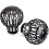 OrionMart Plastic Gutter Guards Downpipe Adjustable Black Filters - 2 Pcs Flexib 1